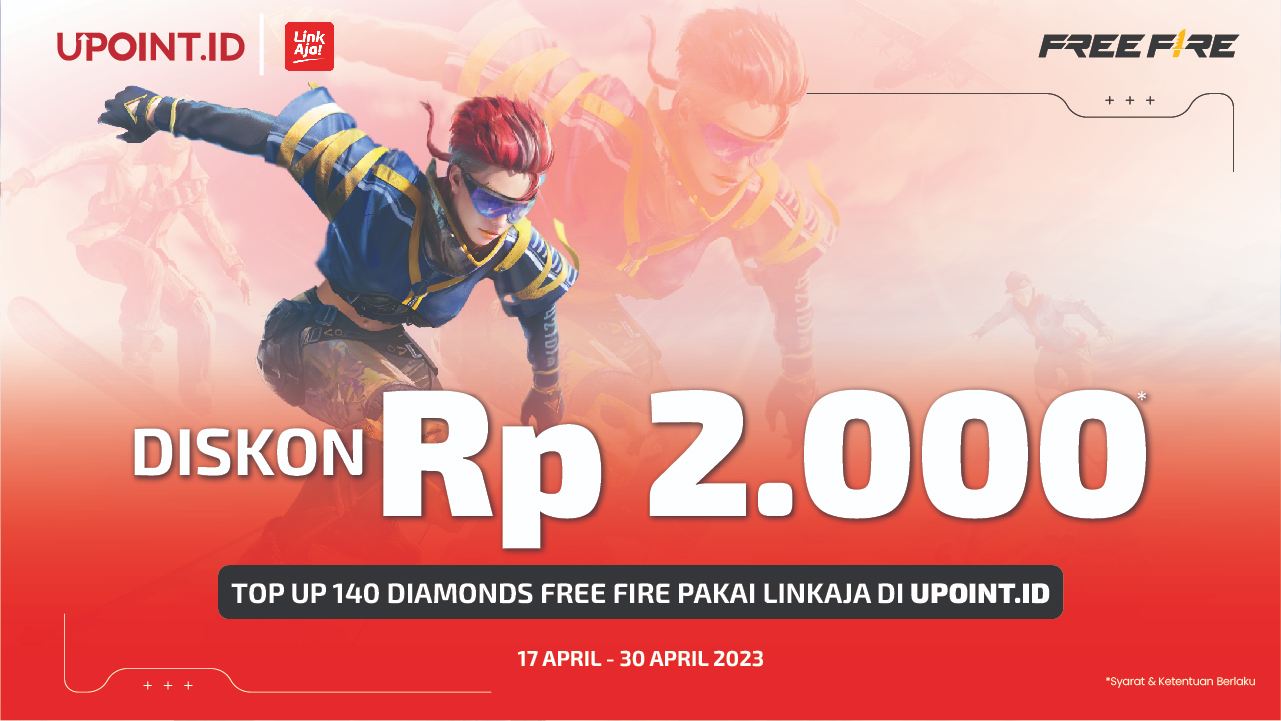 Spesial Diskon 2.000 Top Up Free Fire pakai LinkAja di UPOINT.ID