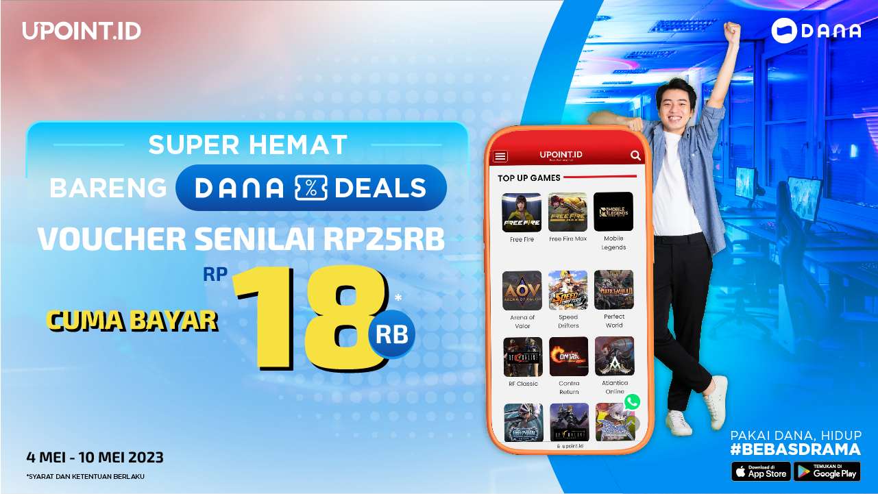 Beli Voucher DANA Deals Hanya Rp18.000! Top Up Games Favoritmu di UPOINT.ID Sekarang