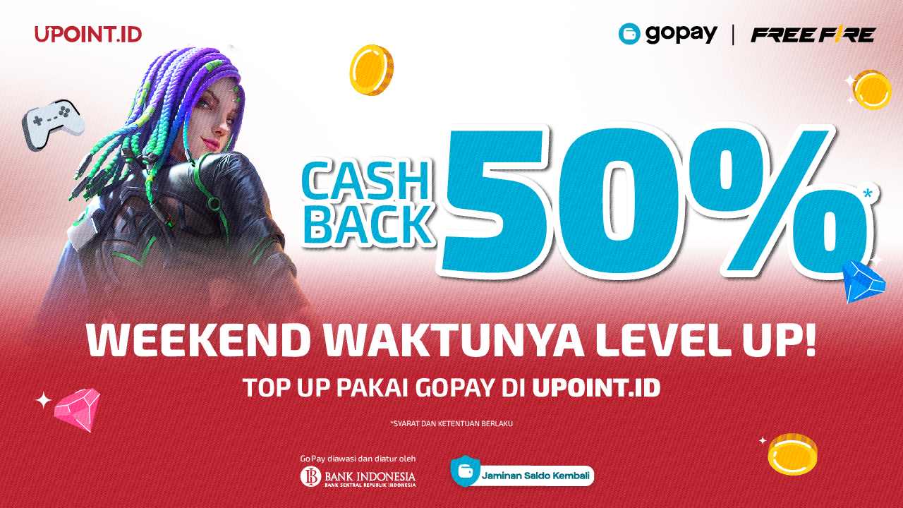 Cashback GoPay 50% di Setiap Weekend Hanya di UPOINT.ID