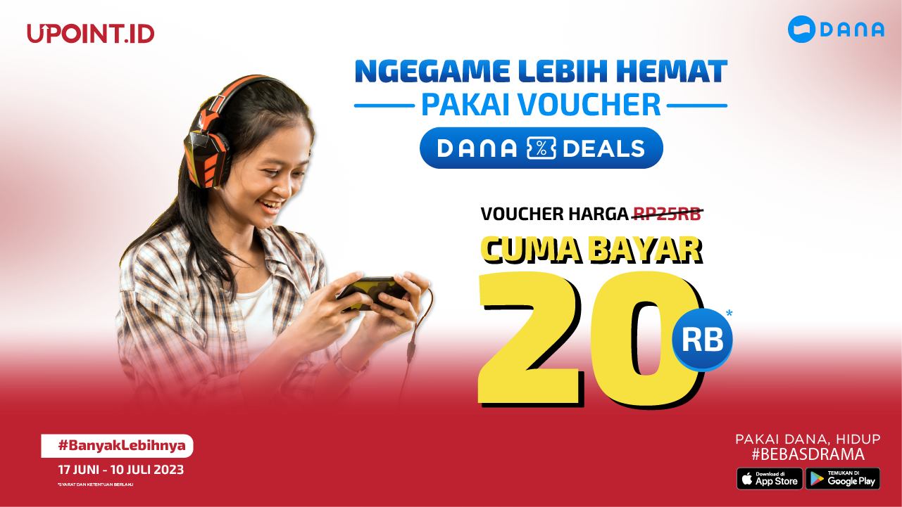 Beli Voucher DANA Deals 25.000 Cuma Bayar 20.000 hanya di UPOINT.ID