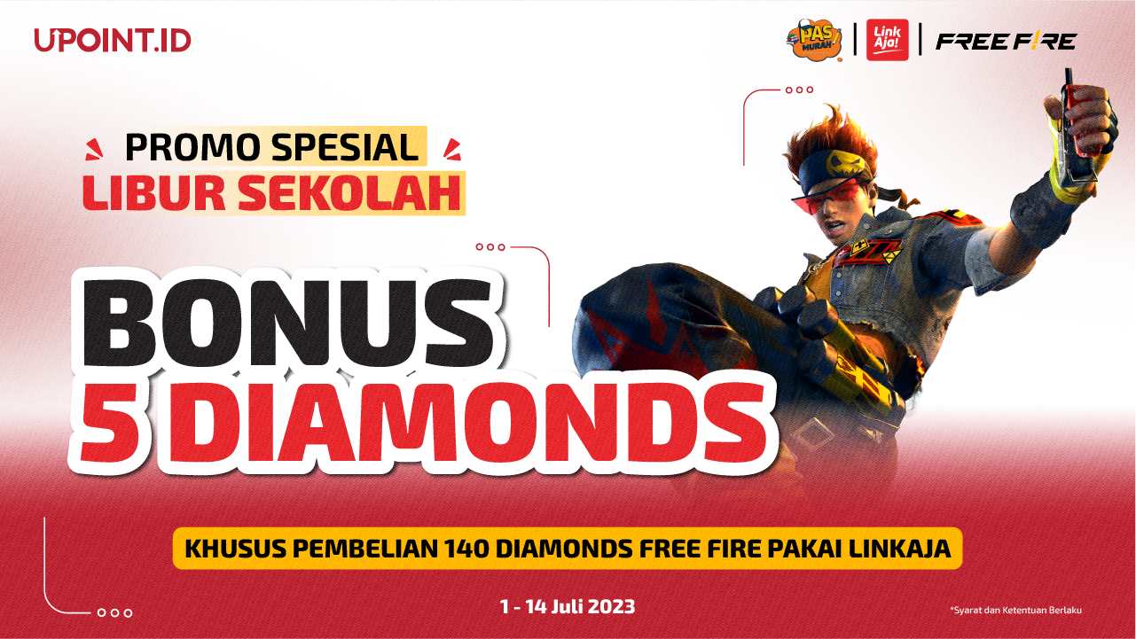 Bonus Diamonds Free Fire dengan Top Up pakai LinkAja di UPOINT.ID!