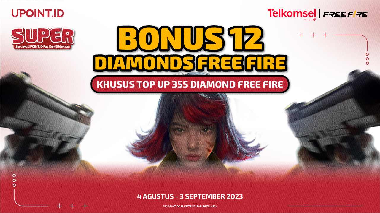 Beli Diamonds Free Fire pakai Telkomsel di UPOINT.ID Langsung dapet Bonus Diamond!