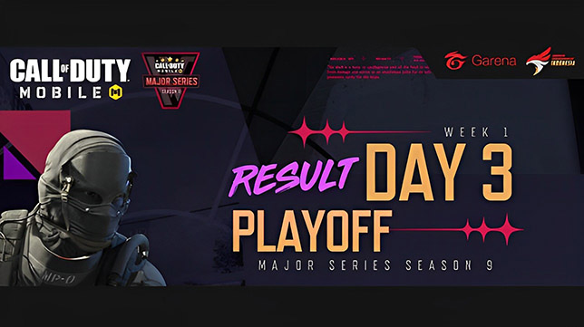 Klasemen Major Series Season 9 COD Mobile Week 1 Day 3, Kagendra Mendominasi!