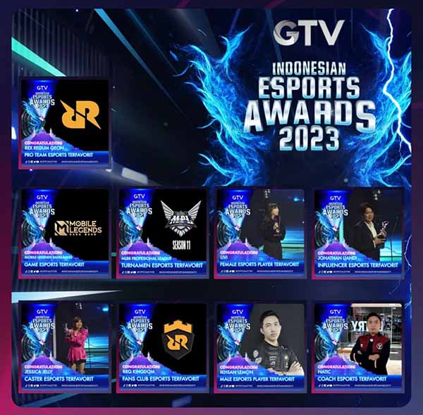 RRQ Borong 4 Piala, Ini Daftar Pemenang Esports Awards 2023!