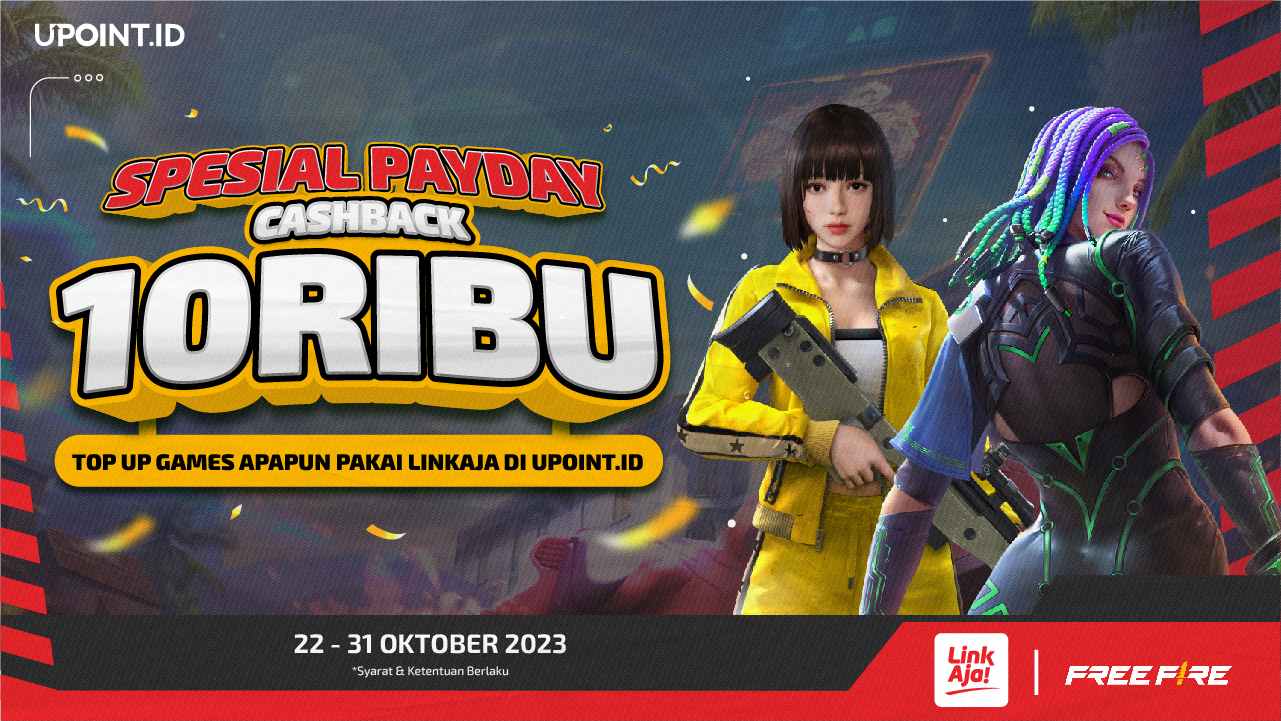 Top Up Game Favoritmu pakai LinkAja di UPOINT.ID Langsung Dapat Cashback Sebesar 10RB!