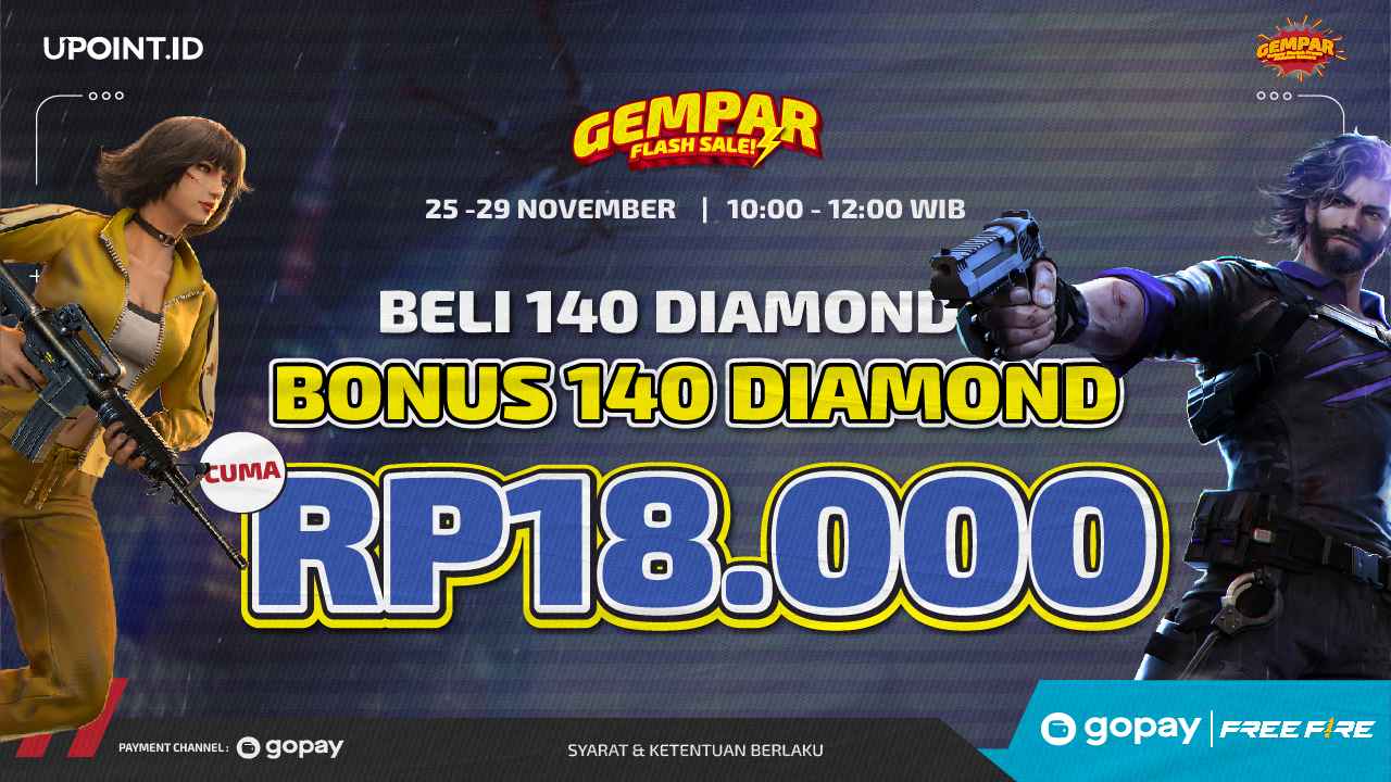 PROMO Spesial Bonus Diamonds! Cuma 18RB Bisa Langsung Dapat 240 Diamonds Free Fire di UPOINT.ID!