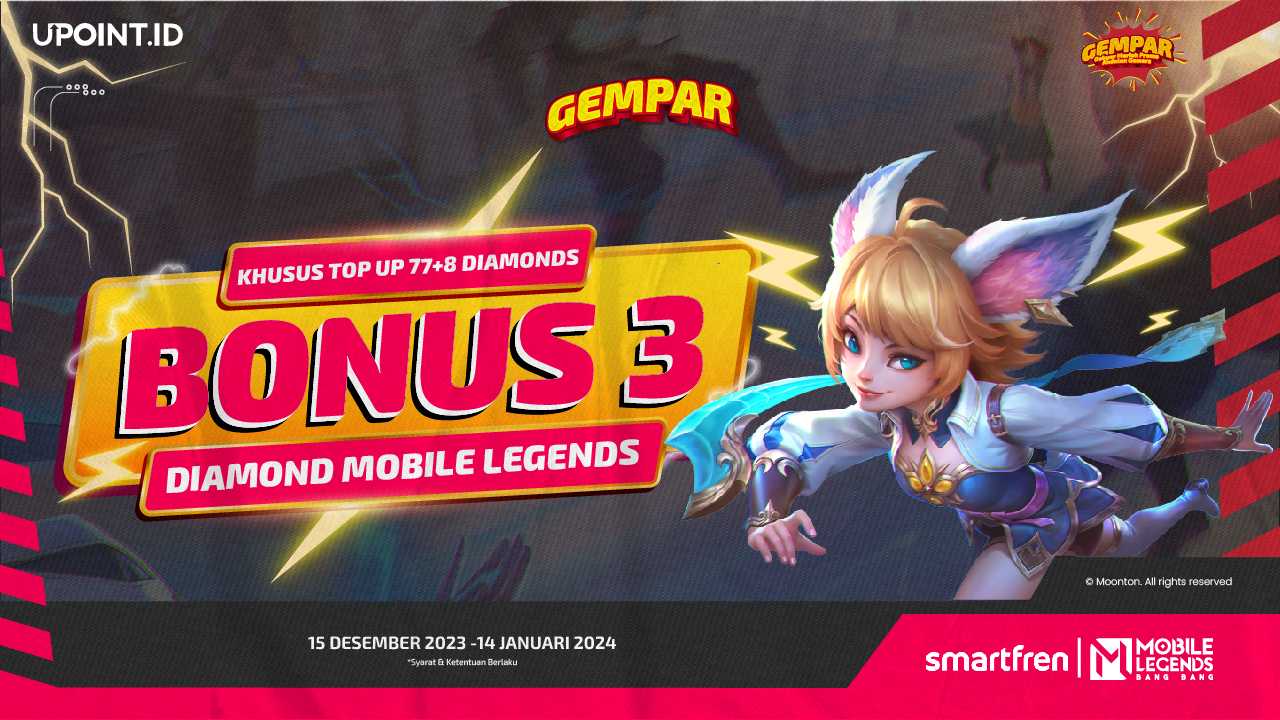 BONUS Diamonds Mobile Legends dengan Top Up Diamonds pakai Smartfren di UPOINT.ID!