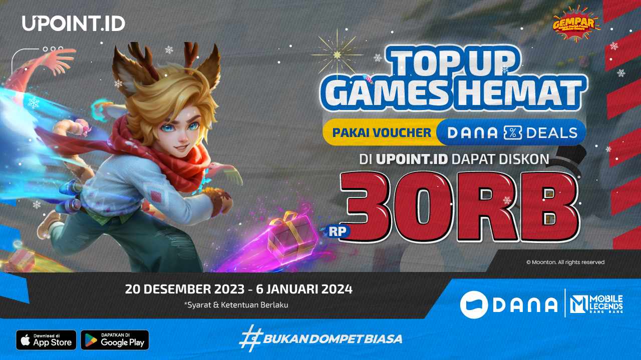 Top Up Game Favoritmu di UPOINT.ID Pakai Voucher DANA Deals Dapat Diskon 30RB!