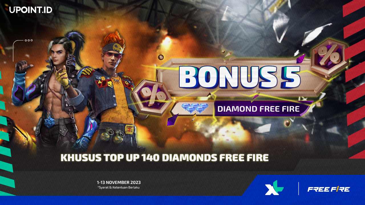 Top Up Diamonds Free Fire Mu di UPOINT.ID pakai XL dan Dapatkan Langsung Bonusnya!