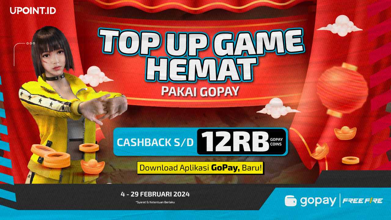 CASHBACK 12RB GoPay Coins untuk Kamu yang Top Up Game di UPOINT.ID pakai GoPay!