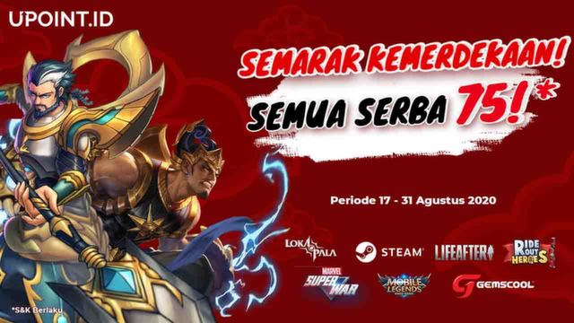 Promo Semarak Kemerdekaan: Harga Spesial Top Up Game Serba 75 Ribu*