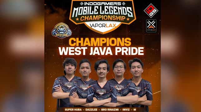 West Java Pride Dinobatkan Sebagai Juara Turnamen Indogamers Mobile Legends Season 1