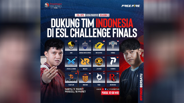 Dukung dan Saksikan Perjuangan Tim Indonesia di ESL Challenge Finals 2024!