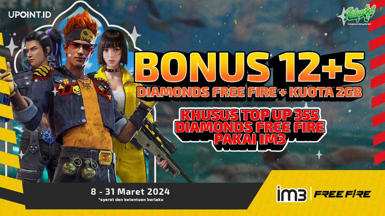 Nikmati Promo Spesial! Bonus Diamonds Free Fire dan Kuota Internet IM3 di UPOINT.ID