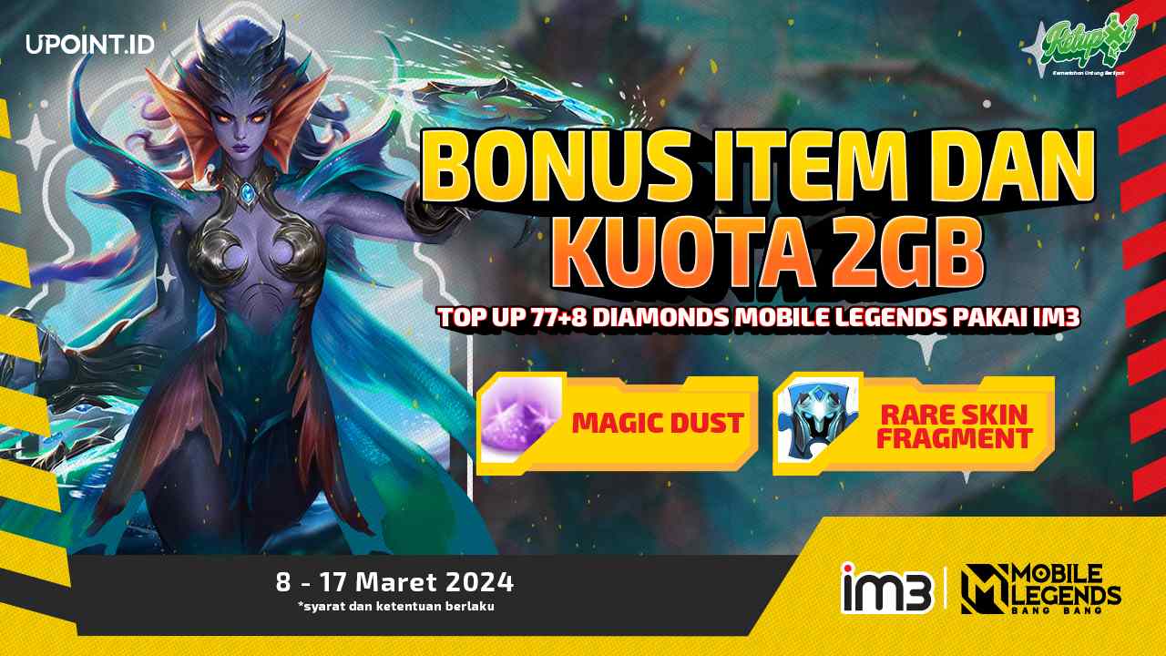 Dapatkan Bonus Spesial! Magic Dust + Rare Skin Fragment untuk Mobile Legends di UPOINT.ID!