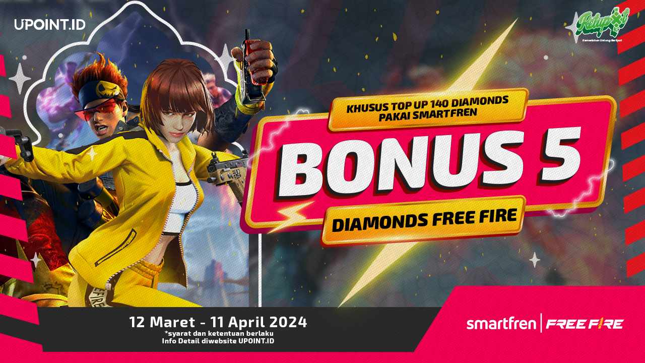 Nikmati Bonus Spesial Diamonds dan Kuota! Beli 140 Diamonds Free Fire dengan Pulsa Smartfren di UPOINT.ID