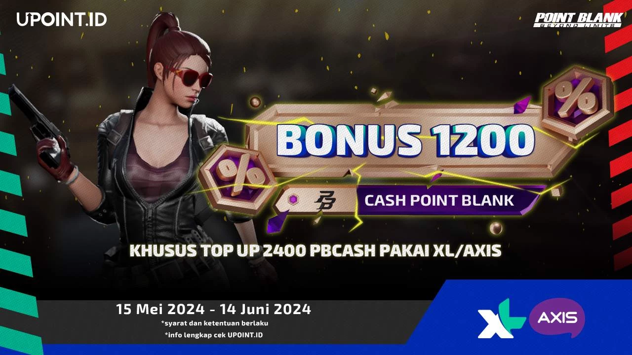 Bonus 1200 PB Cash Point dengan menggunakan Xl / Axis untuk Point Blank!