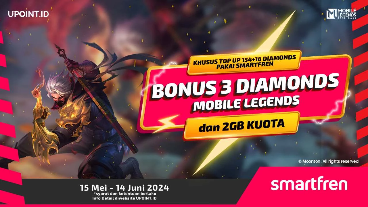 Bonus Diamond Mobile Legends dan Kuota untuk Kamu yang Top Up menggunakan Smartfren!