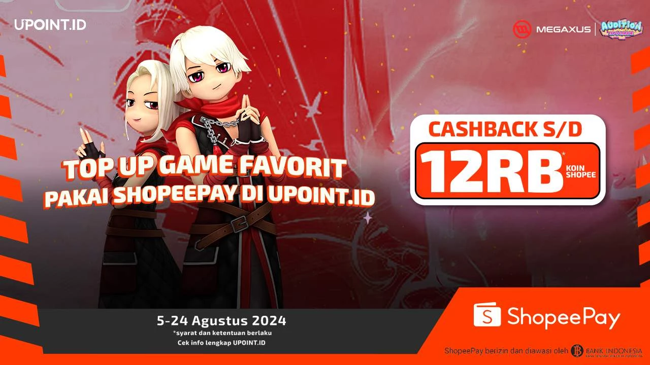 Promo Direct Cashback ShopeePay di UPOINT.ID: Dapatkan Koin Shopee Hingga 12.000 Koin Shopee!