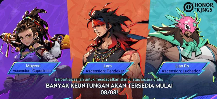 Bagaimana Cara Mendapatkan 3 Skin AFO Gratis di Honor Of Kings? Ini dia Caranya!