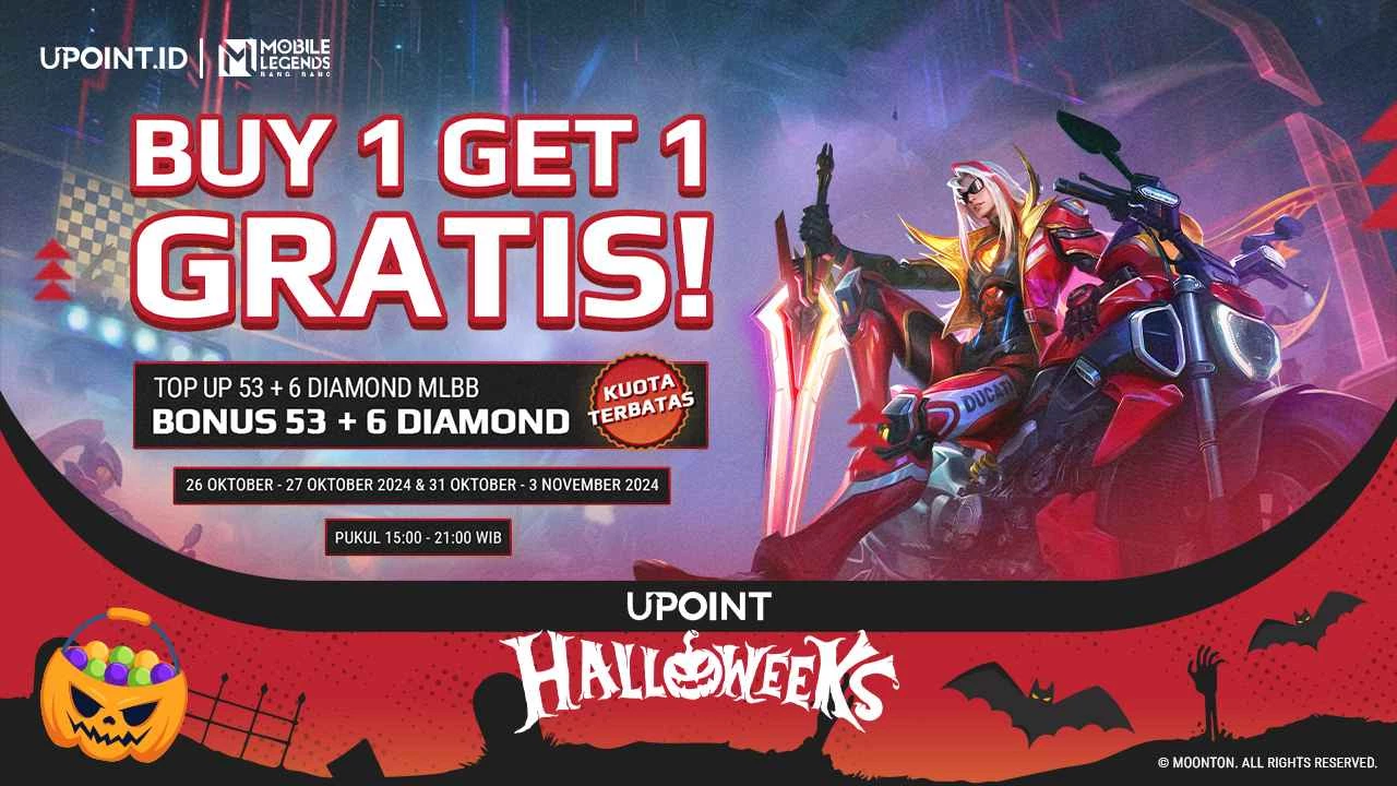 Spesial Halloween! Buy 1 Get 1 Diamonds Mobile Legends Hanya di UPOINT.ID!