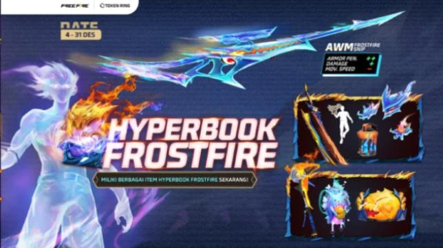 Cara Dapat Banyak Hadiah di Hyperbook Frostfire Free Fire, Ada Skin AWM Keren!