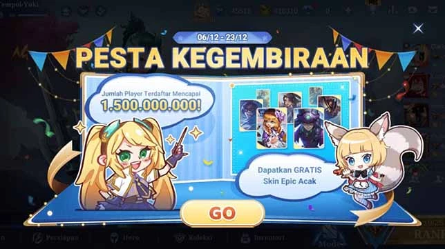 Rayakan 1,5 Miliar Pemain Mobile Legends: Skin Epic Gratis Menantimu!