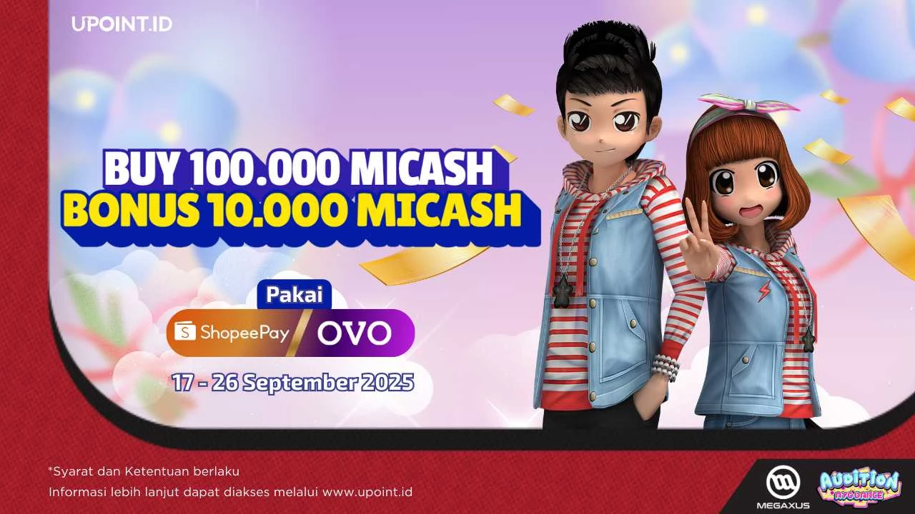 Top Up MI-Cash Ayodance Lebih Untung: Bonus 10.000 MI-Cash di UPOINT.ID dengan ShopeePay & OVO!
