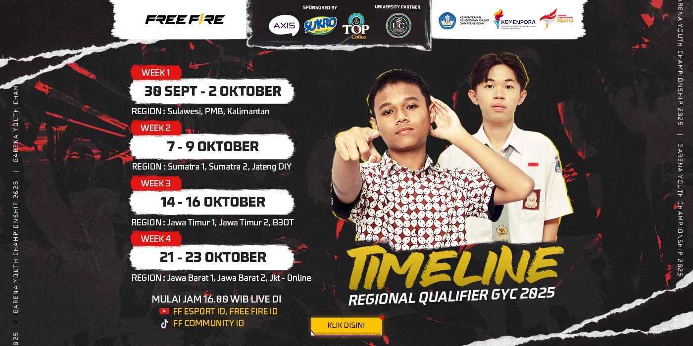 Garena Youth Championship 2025 Masuk Tahap Regional Stage, Hadirkan 144 Tim dan Fasilitas Esport di 10 Sekolah