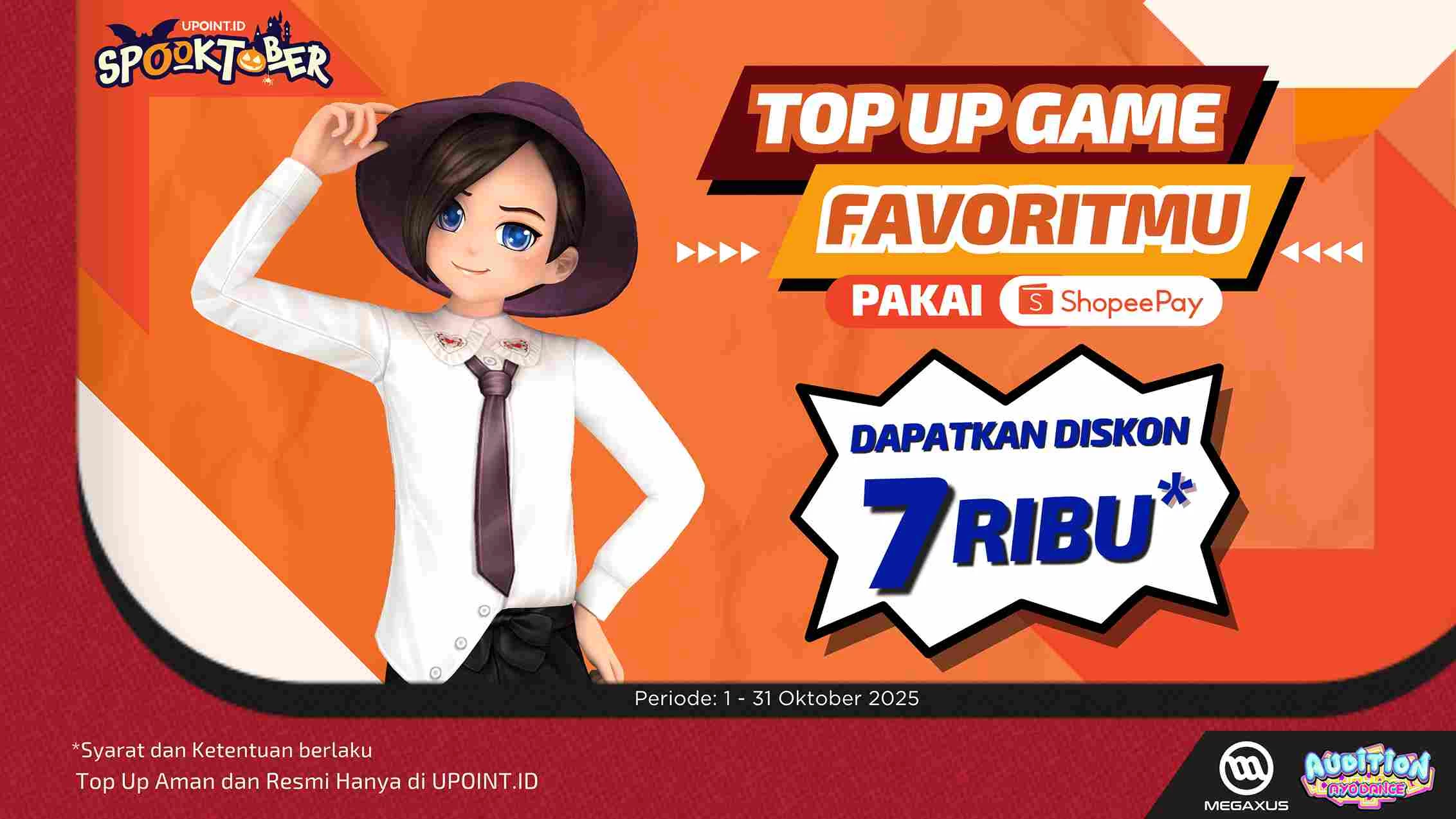 Top Up Game Makin Hemat! Raih Diskon Rp7.000 di UPOINT.ID dengan ShopeePay!