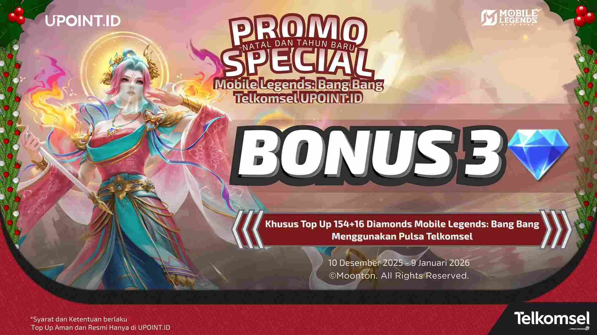 Pengguna Telkomsel Merapat! Top Up Diamonds Mobile Legends di UPOINT.ID Ada Bonus Spesial Menanti!