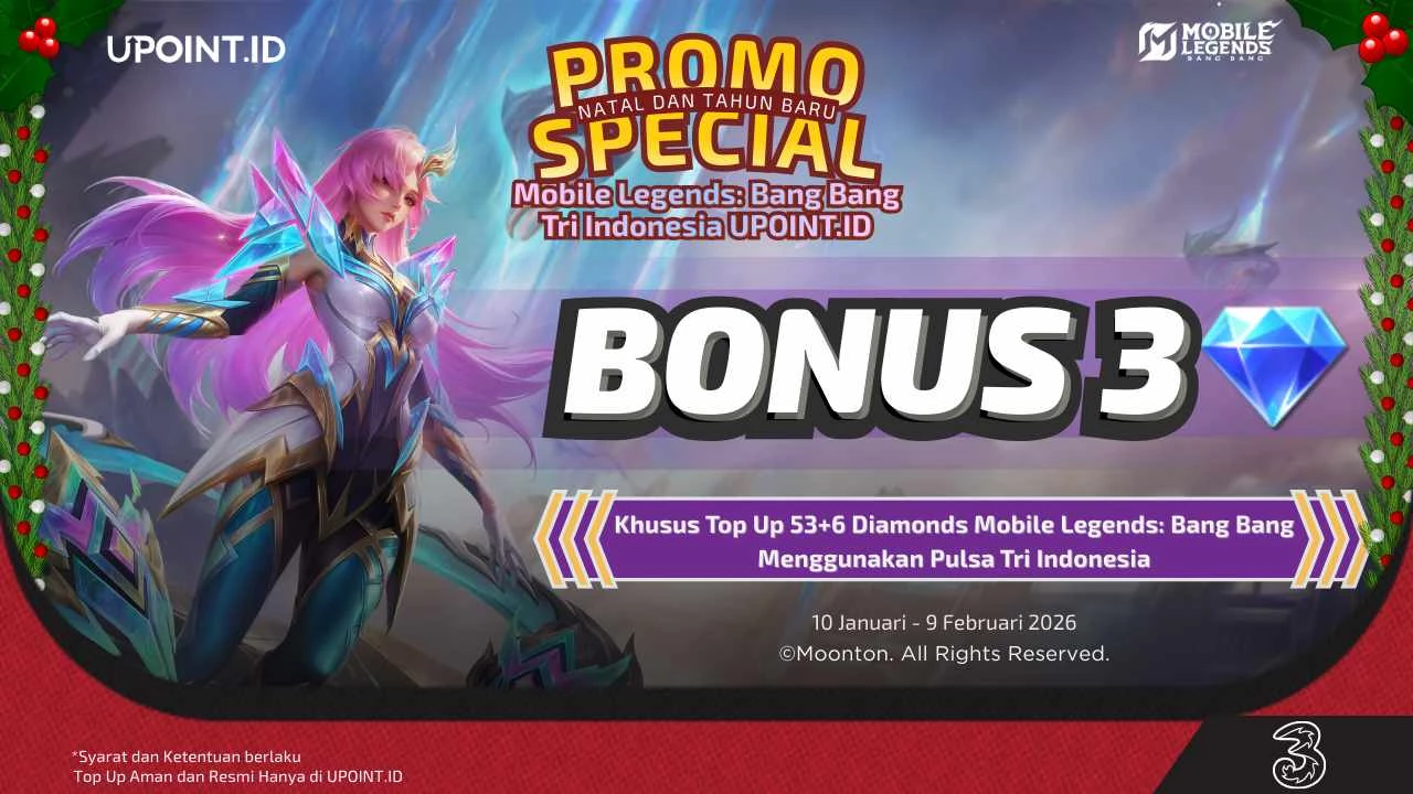 Pengguna Tri Wajib Tahu! Top Up MLBB Hemat di UPOINT.ID, Bonus Diamond Ngalir Terus!