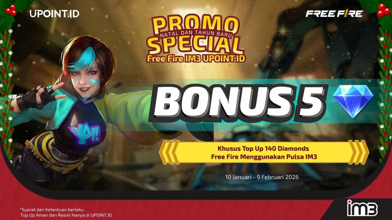 Survivors IM3 Merapat! Top Up 140 Diamond Free Fire di UPOINT.ID, Bonusnya Langsung Masuk loh Sob!