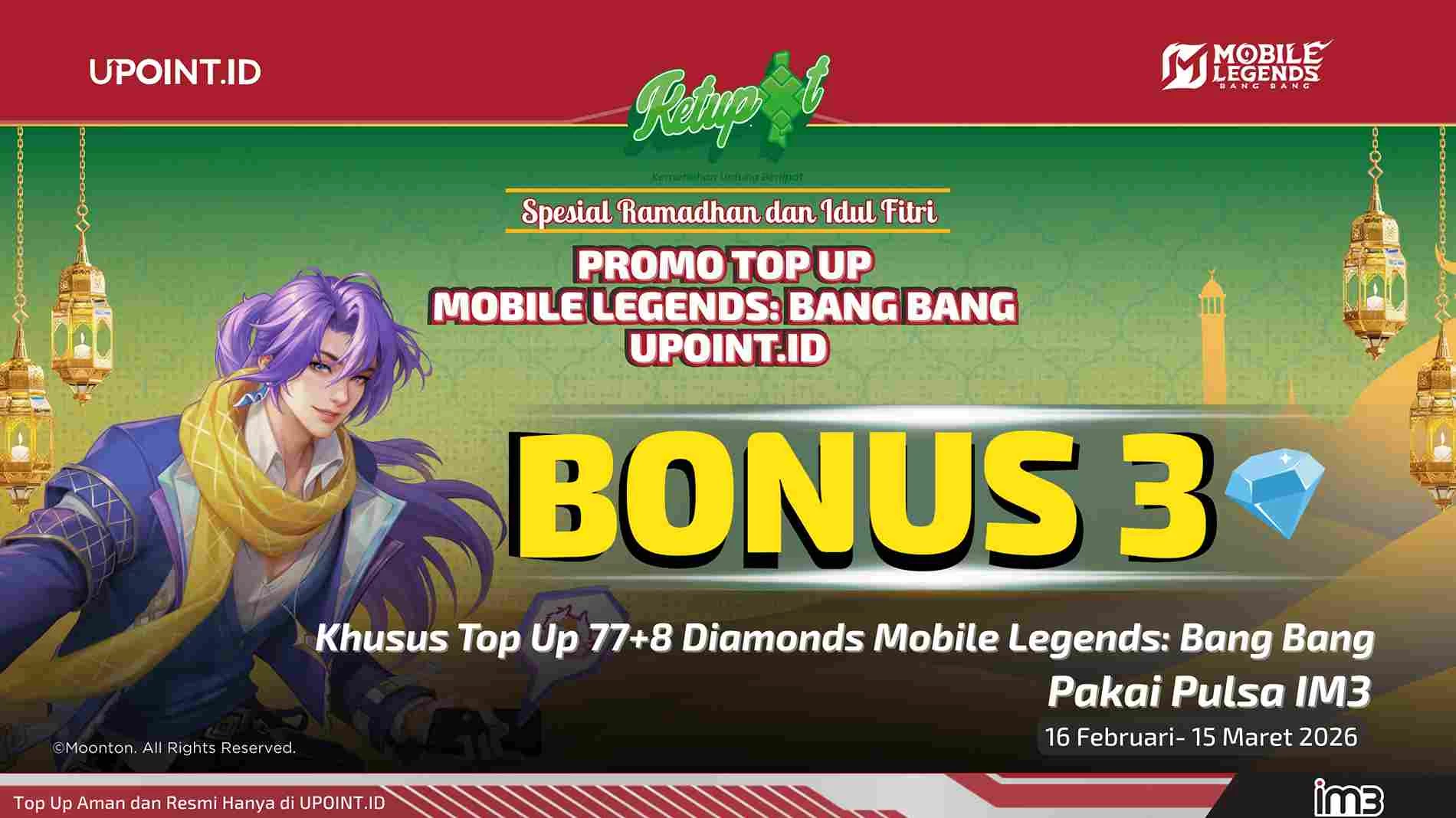 Special Ramadhan! Sultan IM3 Buruan Top Up MLBB di UPOINT.ID dan Amankan Bonus Diamond-nya!