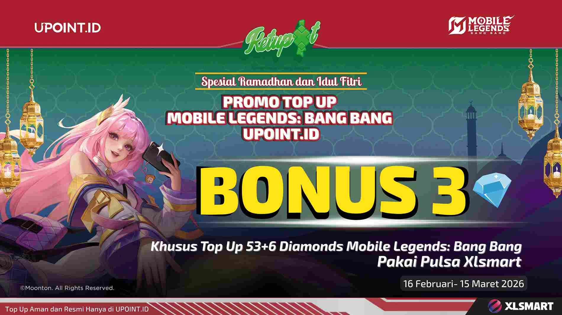Waktu Terbatas! Pengguna XL & Axis Buruan Top Up MLBB di UPOINT.ID, Bonus Diamond Masih Nungguin Kamu!