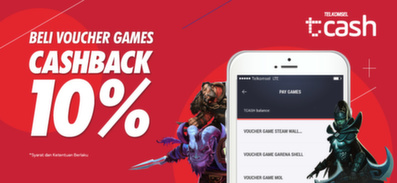 Cashback 10% Voucher Games!