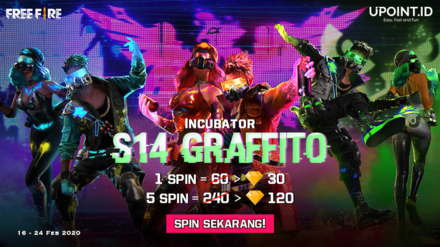 Ada diskon 50% setiap hari selama spin pertama di Incubator Graffito!