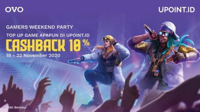 Gamers Weekend Party! Dapatkan Cashback OVO 10% Hanya di Upoint