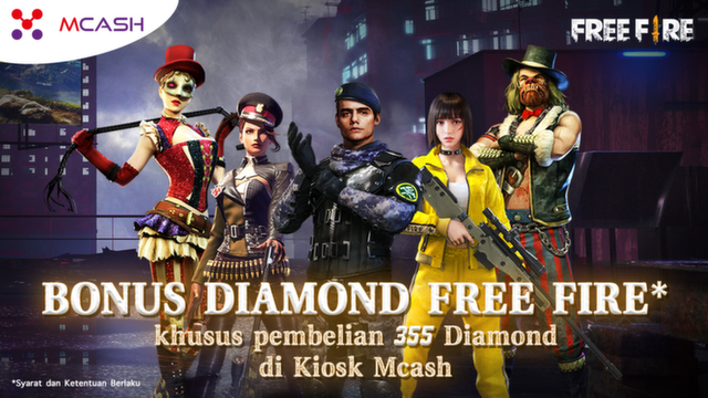 BONUS diamonds Free Fire di Kiosk MCash!