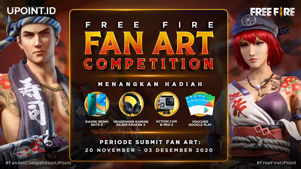 Free Fire Fan Art Competition bersama Upoint.id!