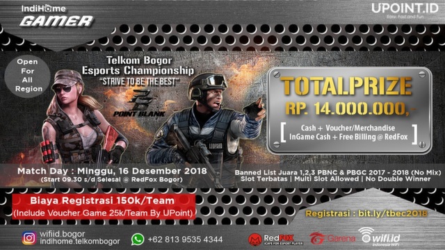 Turnamen Point Blank Telkom Bogor Esports Championship 2018