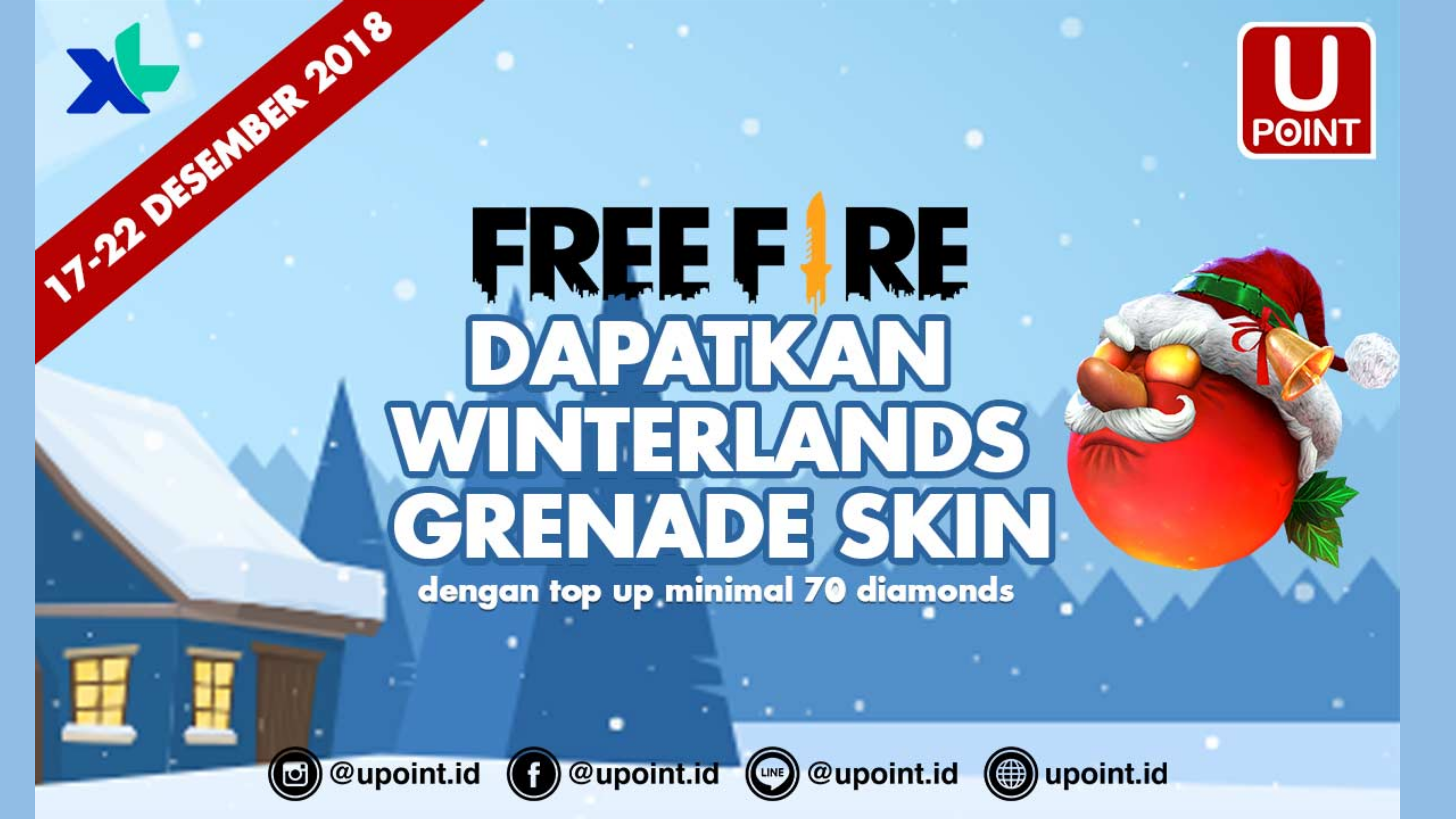 Upointid Special Winterlands Skin Free Fire Winterlands Grenade