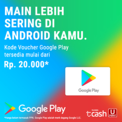 Beli Voucher Google Play dengan T-Cash