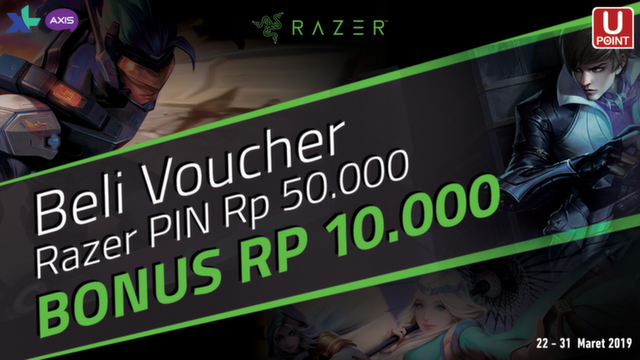 [DIPERPANJANG] Dapatkan BONUS Voucher Razer Pin Rp 10.000!