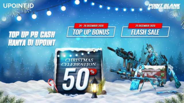 Dapatkan Bonus PB Cash 50% dan Christmas Flash Sale