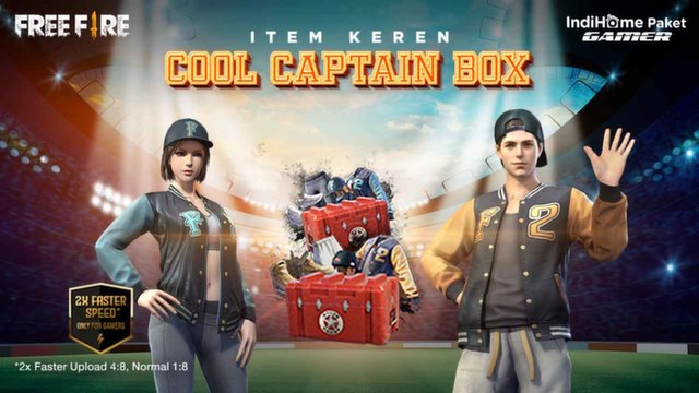 Bonus Cool Captain Box Free Fire di Indihome Paket Gamer